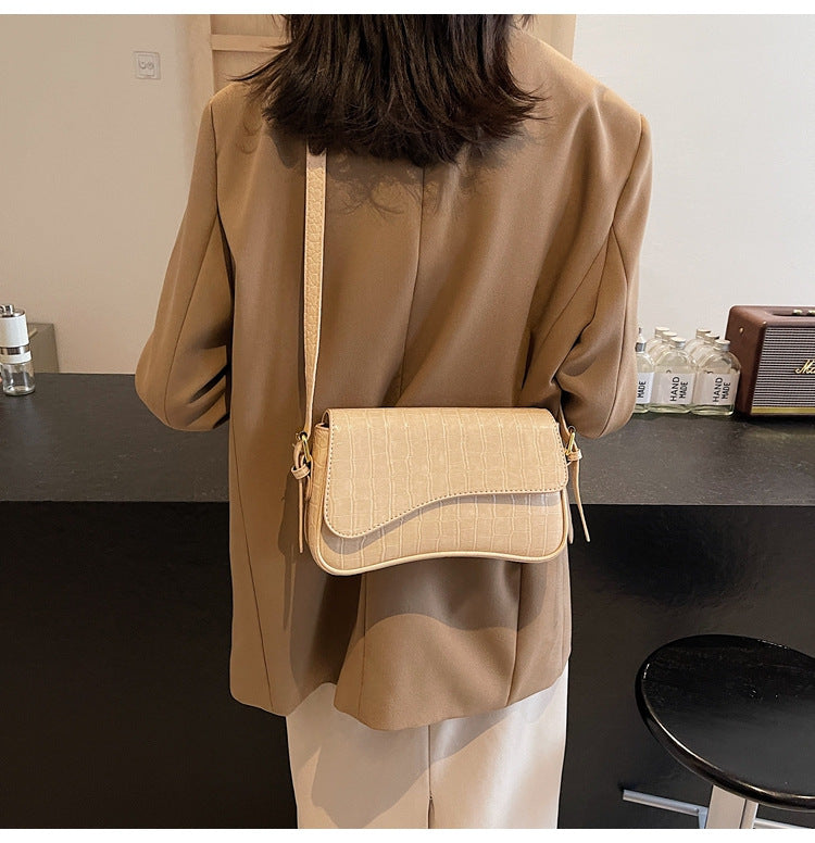 Dames Elegante Handtas met Golvend Design van Faux Premium Vegan Leer | Lady