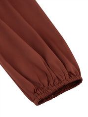 Dames Elegante Midi Jurk met V-hals, Tailleaccent en Ketting Detail | Neza