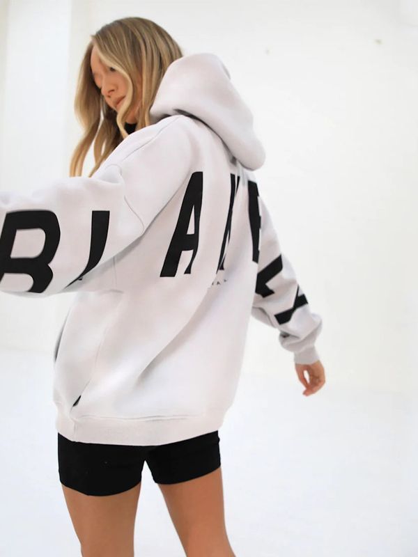 Dames Trendy Warme Hoodie met Capuchon en Statement Text Print | Savannah