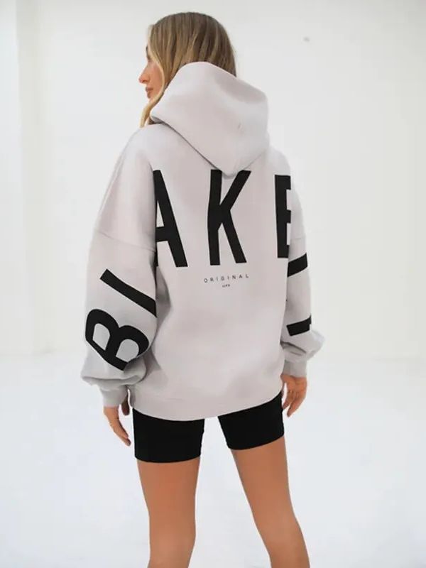 Dames Trendy Warme Hoodie met Capuchon en Statement Text Print | Savannah