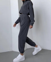 Dames Loungewear Joggingpak met Jogger en Sweater met Hoge Kraag en Rits | Doby