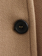 Dames Wijdvallende Trendy Wol Look Jas met Kraag en Knopen | Biara