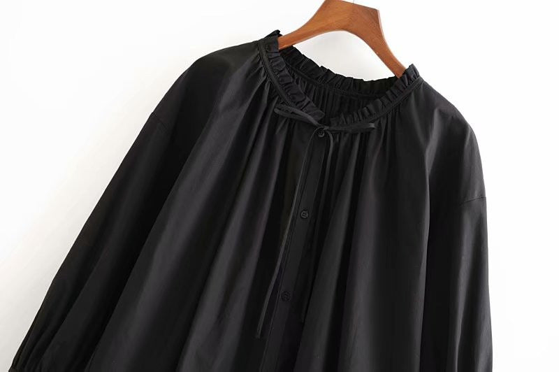 Dames Elegante Stijlvolle Trendy Oversized Blouse met Strikkoord | Helly