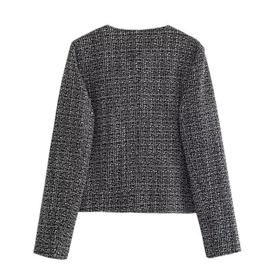 Dames Bouclé Jas met Gouden Knopen | Bessie