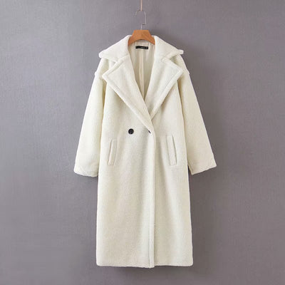 Dames Stijlvolle Lange Teddy Jas | Benja
