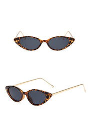 Dames UV Beschermende Retro Cat Eye Zonnebril met Smal Montuur | Lonika