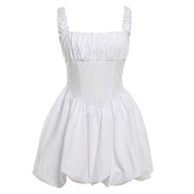 Dames Elegante Zomerjurk met Geplooide Details en Open Rug | Griziana