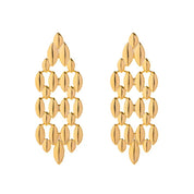 Dames Luxe Gevlochten Oorbellen met Schakelstructuur | Leverina