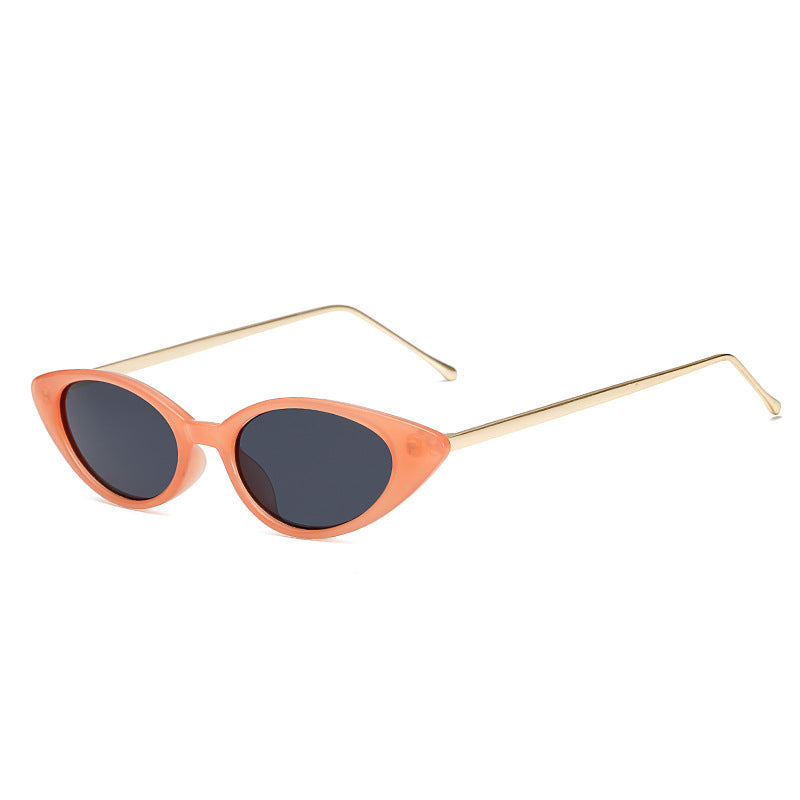 Dames UV Beschermende Retro Cat Eye Zonnebril met Smal Montuur | Lonika