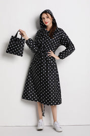 Dames Lichtgewicht Modieuze Lange Regenjas met Trendy Print | Bashanti