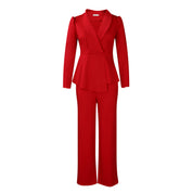 Dames Elegante Tweedelige Blazer Pantalon Set | Delphina