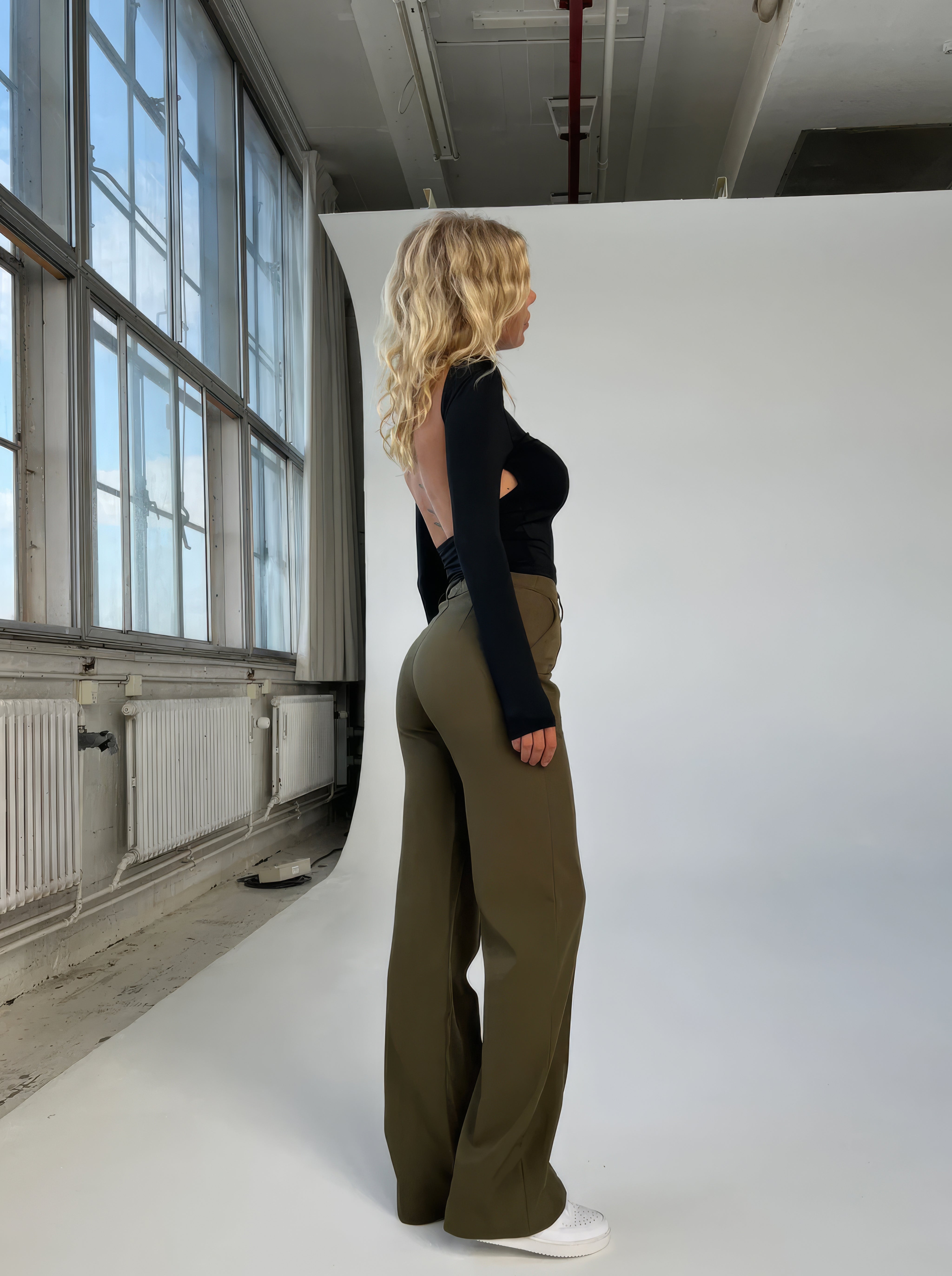 Dames Trendy Basic High-Waist Pantalon Met Rechte Pijpen | Alora