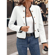 Dames Elegante City Chic Jas met Gouden Knopen | Bellair