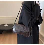 Dames Elegante Handtas met Krokodillenstructuur en Golvend Design | Laroisa