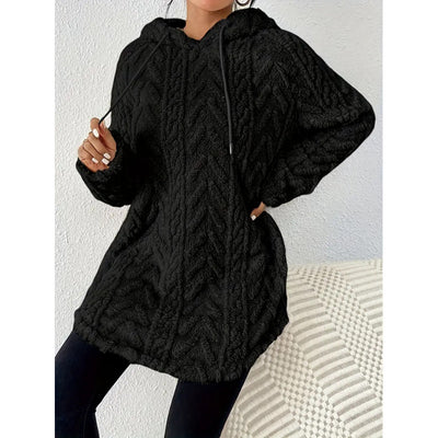 Dames Stijlvolle Trendy Gebreide Hoodie met Structuur | Shola