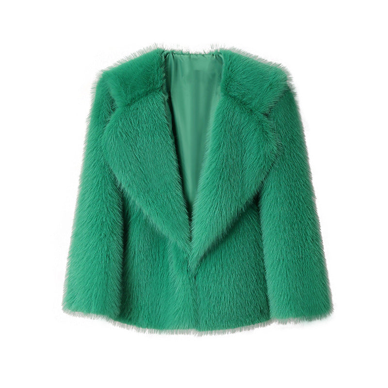 Dames Trendy Volume Stijlvolle Faux Fur Jas met Grote Kraag | Balthy