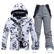 Dames Waterdichte Warme Trendy Ski Overall Set met Print | Vessa