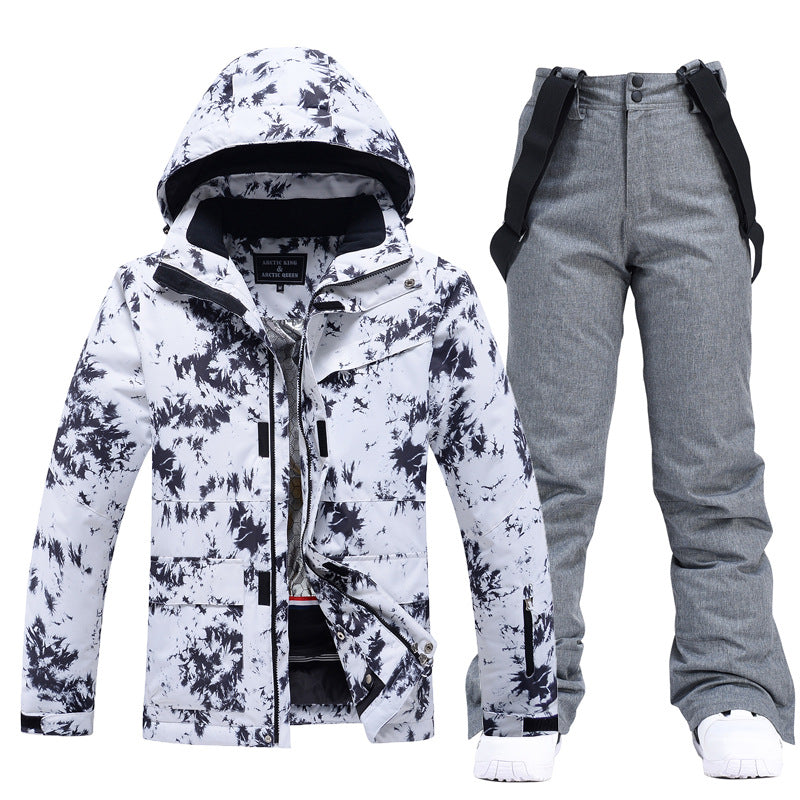 Dames Waterdichte Warme Trendy Ski Overall Set met Print | Vessa