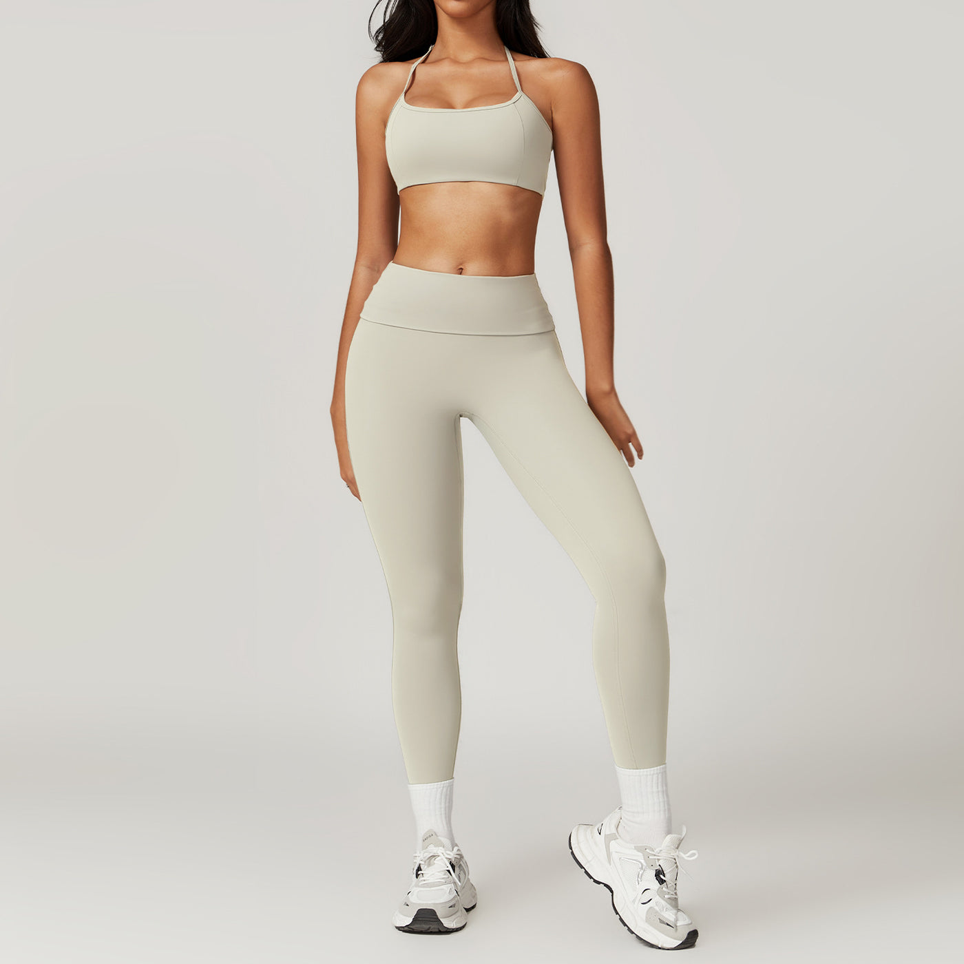 Dames Tweedelige Sneldrogend Naadloze Sportieve Yoga Set met Fitted Legging en Top | Devara