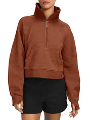 Dames Sportieve Comfortabele Sweater met Halve Rits | Solira