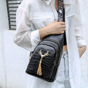 Dames Crossbody Borsttas met Hert & Kwastdetail | Laressa