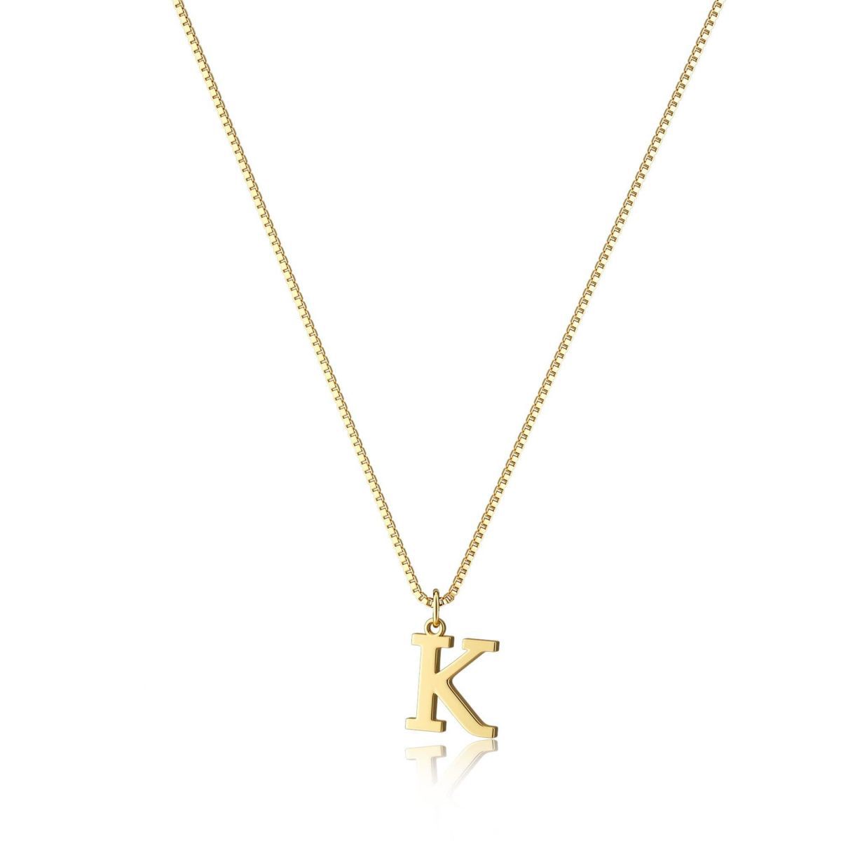 Dames Stijlvolle Trendy Vergulde Gouden Initialen Ketting met Letter | Lanette