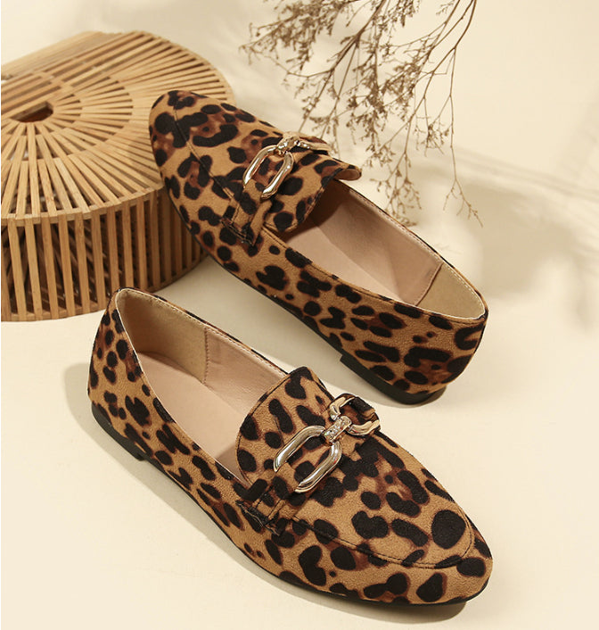 Dames Elegante Trendy Panterprint Loafers | Esaja