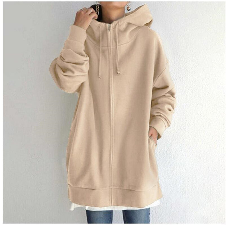 Dames Comfortabele Oversized Hoodie met Rits | Semmy