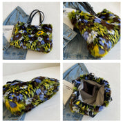Dames Trendy Bloemen Schoudertas van Zachte Pluche | Larry