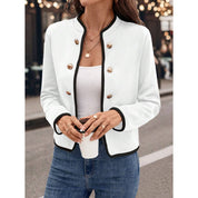 Dames Elegante City Chic Jas met Gouden Knopen | Bellair