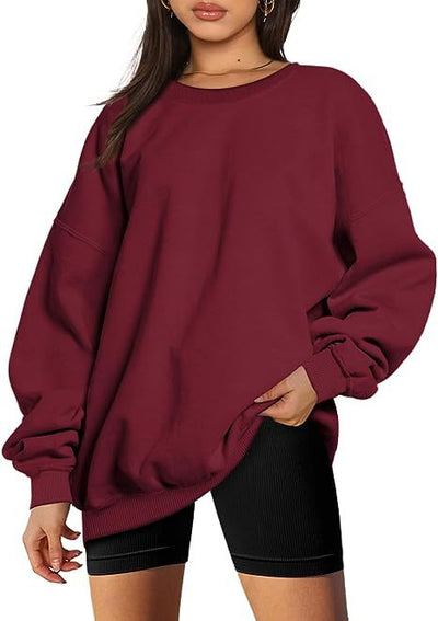 Dames Stijlvolle Basic Oversized Ronde Hals Trui | Sari