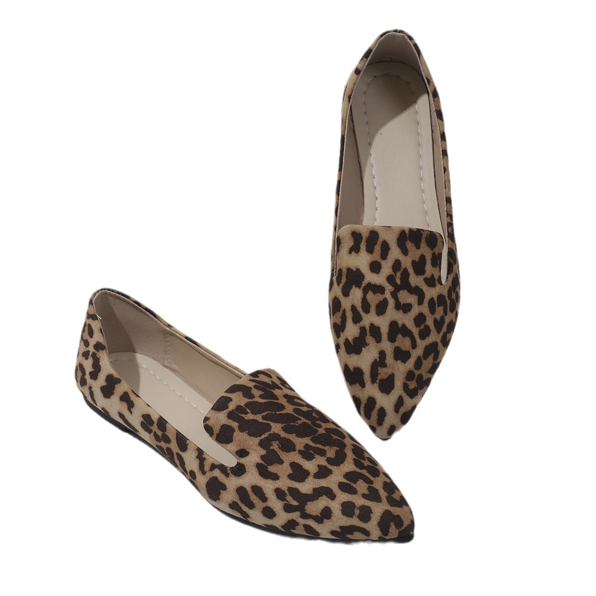Dames Panterprint Ballerina’s met Puntige Neus - Trendy Loafers | Evaria