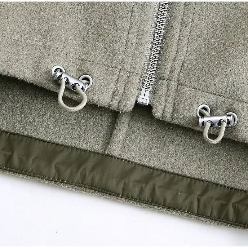 Dames Stoere Elegante Streetstyle Korte Oversized Jas met Capuchon | Baroucha