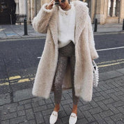 Dames Trendy Stijlvolle Lange Faux Fur Jas | Benoah