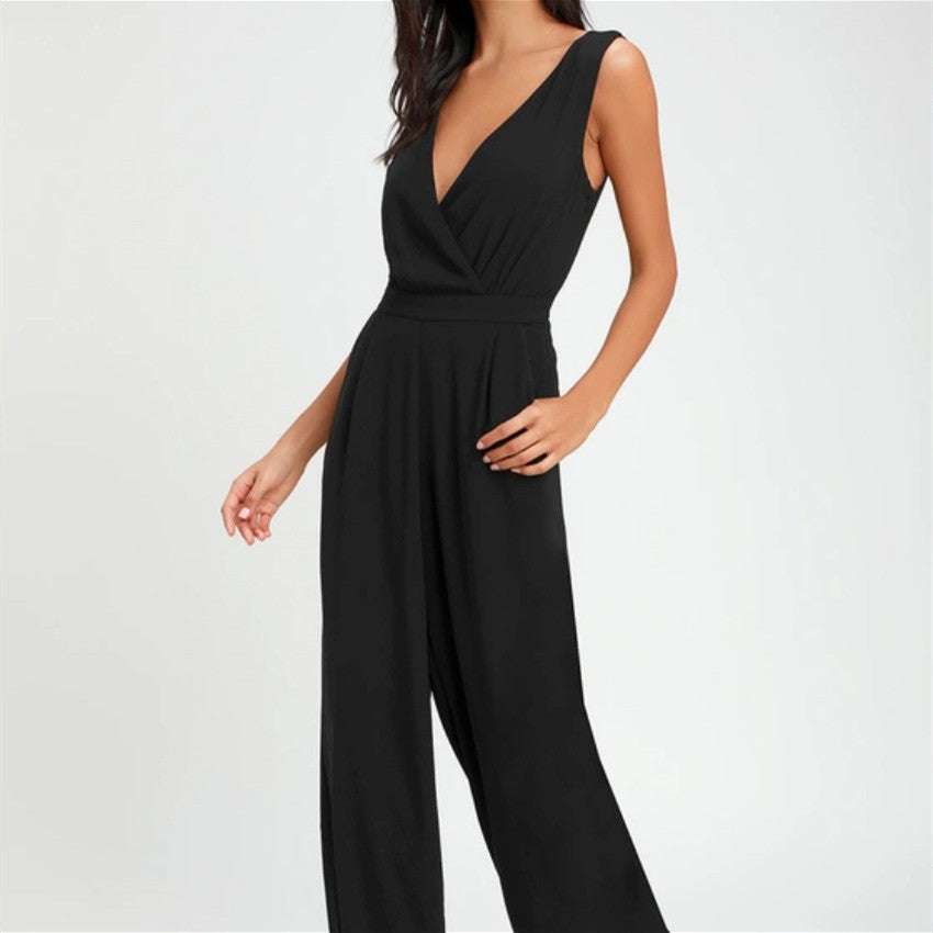 Dames Elegante Jumpsuit met Kant en Diepe V-Hals op de Rug | Analea