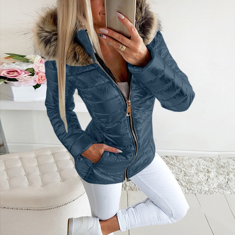 Dames Elegante Stijlvolle Gewatteerde Winterjas met Luxe Faux Fur Capuchon | Borea