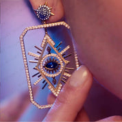 Dames Statement Geometrische Oorbellen met Oogdesign | Liv