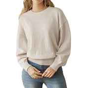 Dames Warme Basic Veelzijdige Gebreide Trui met Ronde Hals | Romania