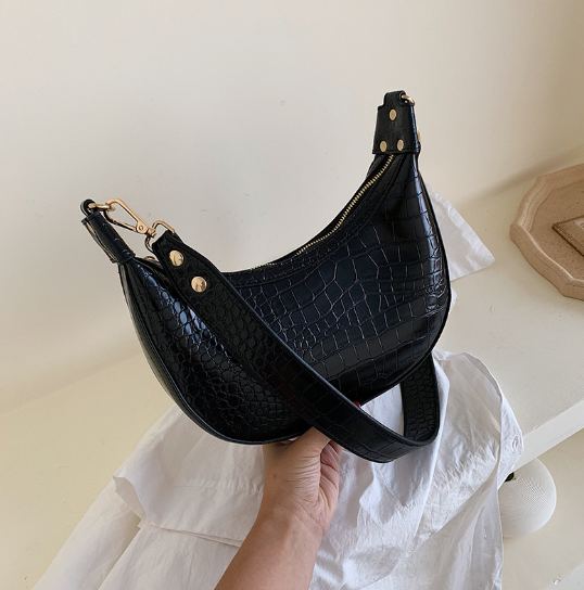 Dames Trendy Retro Crossbody Tas met Krokostructuur | Lona