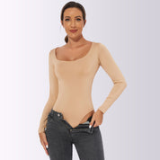 Dames Comfortabele Corrigerende Bodysuit met Lange Mouwen | Moana