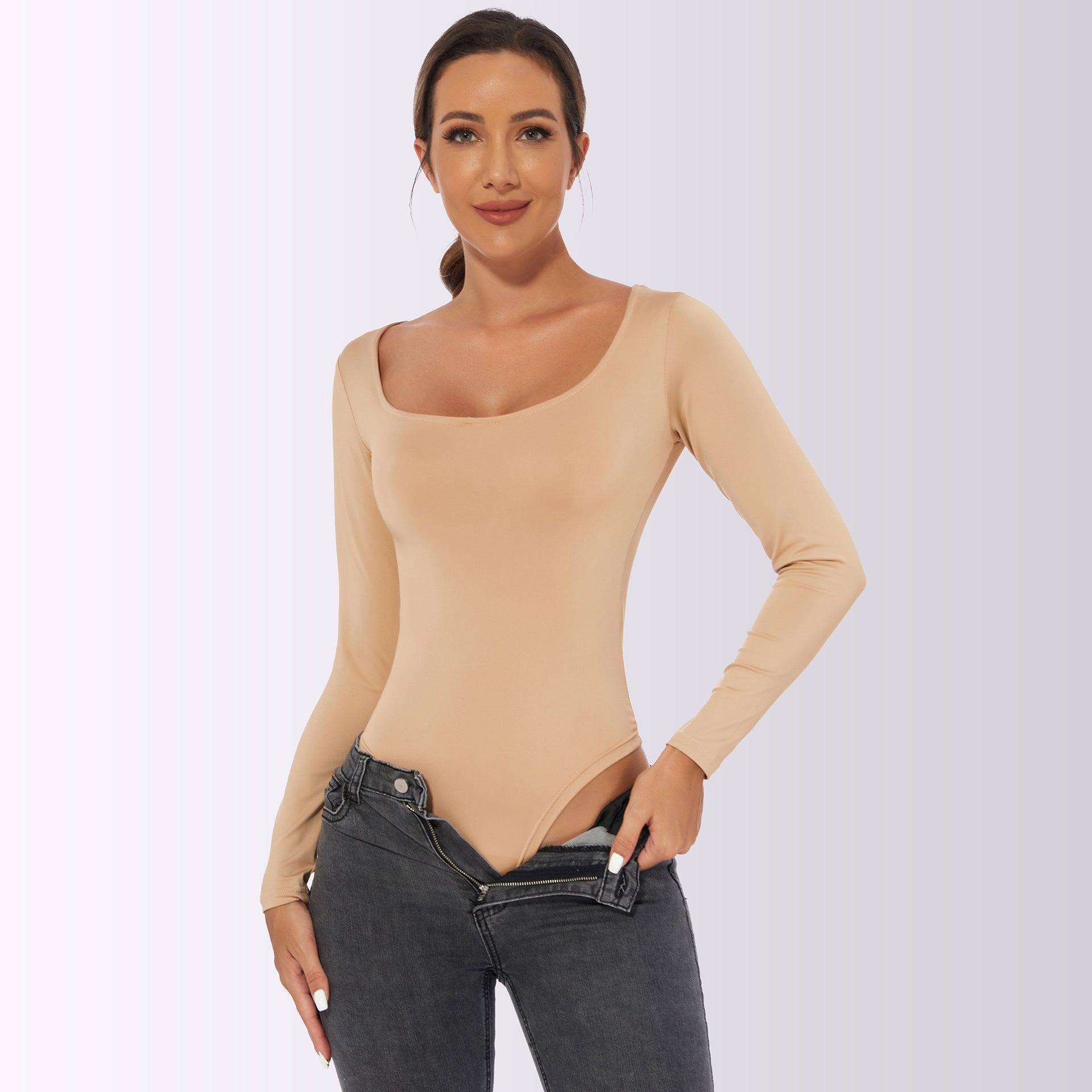 Dames Comfortabele Corrigerende Bodysuit met Lange Mouwen | Moana