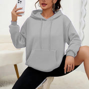 Dames Basic Casual Oversized Hoodie met Kangoeroezak | Selara