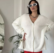 Dames Warm Gebreide Zachte Tijdloze Elegante V-hals Vest | Richana