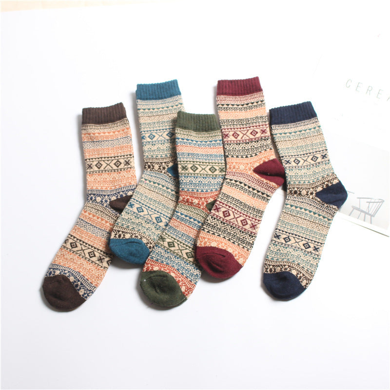 Dames 5-Pack Warme Sokken in Scandinavisch Design | Lobke