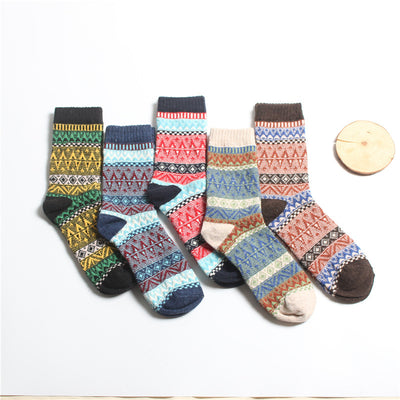 Dames 5-Pack Warme Sokken in Scandinavisch Design | Lobke