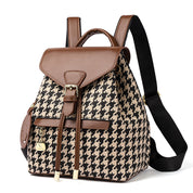 Dames Trendy Veelzijdige Rugzak met Houndstooth Patroon | Lupa