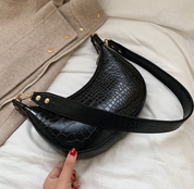 Dames Trendy Retro Crossbody Tas met Krokostructuur | Lona