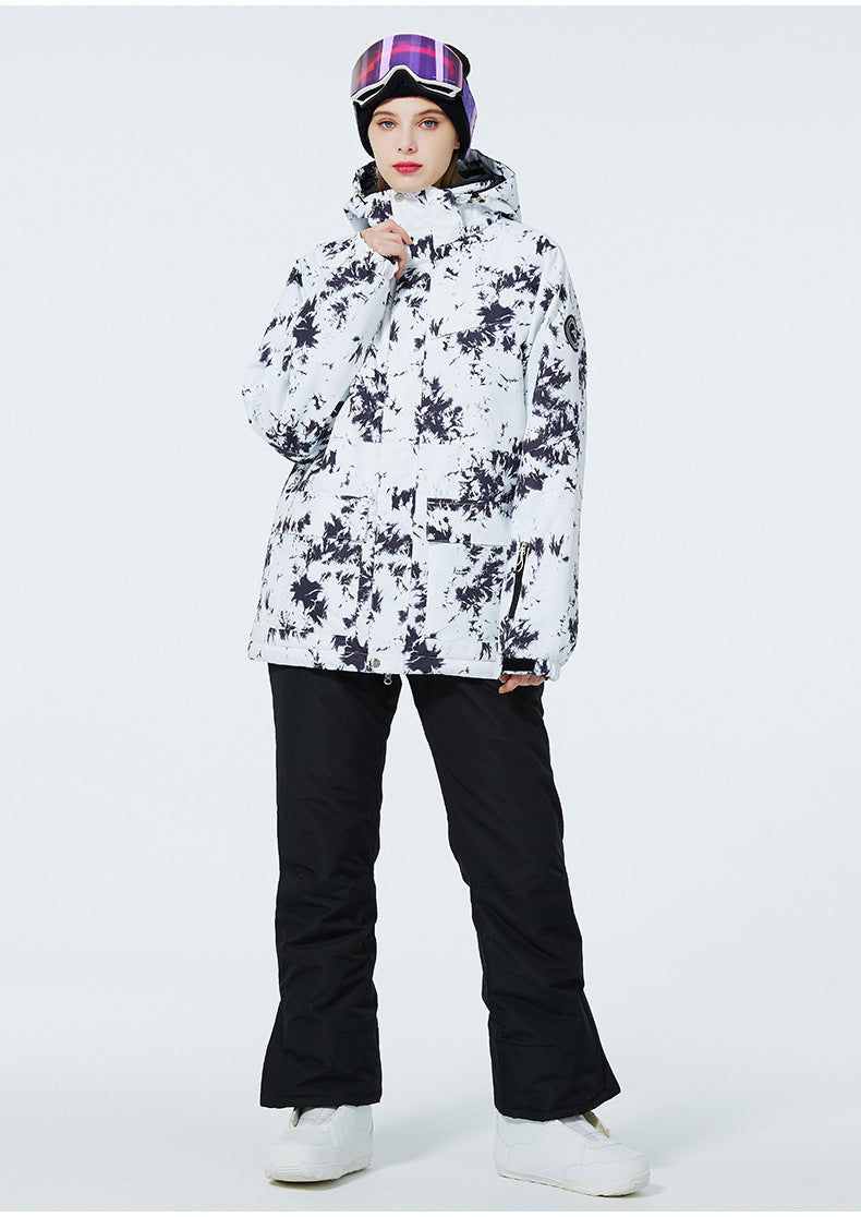 Dames Waterdichte Warme Trendy Ski Overall Set met Print | Vessa
