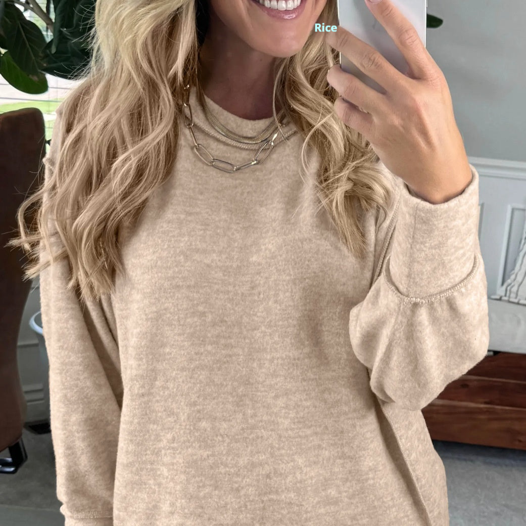 Dames Basic Elegante Veelzijdige Trui met Ronde Hals | Saveira