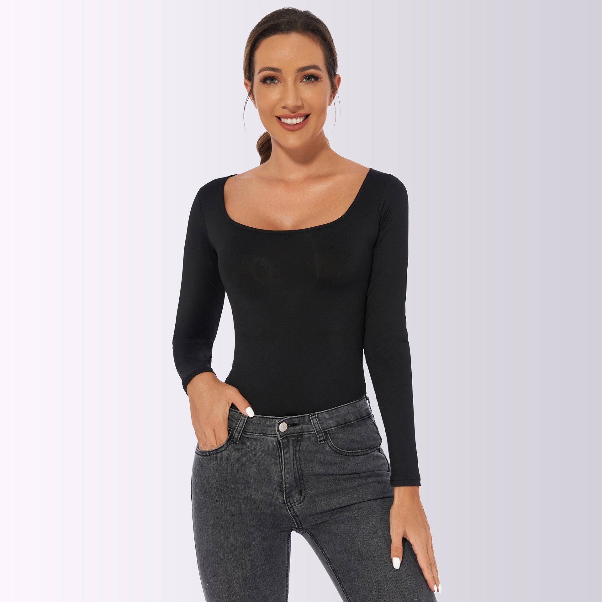 Dames Comfortabele Corrigerende Bodysuit met Lange Mouwen | Moana